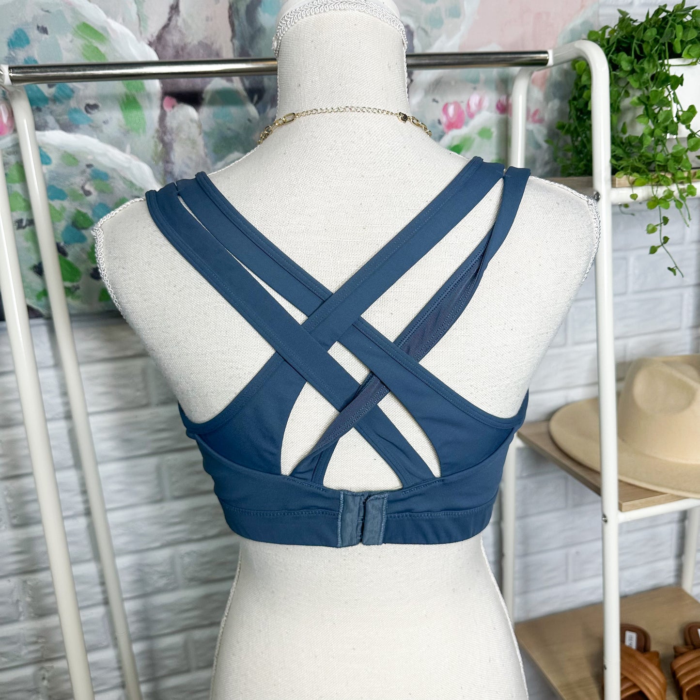 Yvette High Impact Cross Back Sports Bra Size Medium+