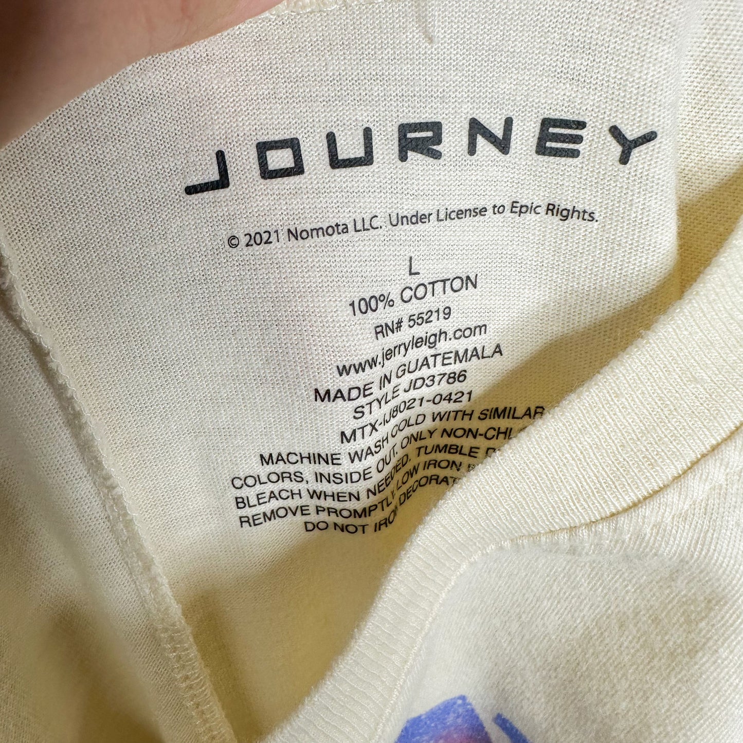 Journey Departure Graphic Shirt Dress Size Large