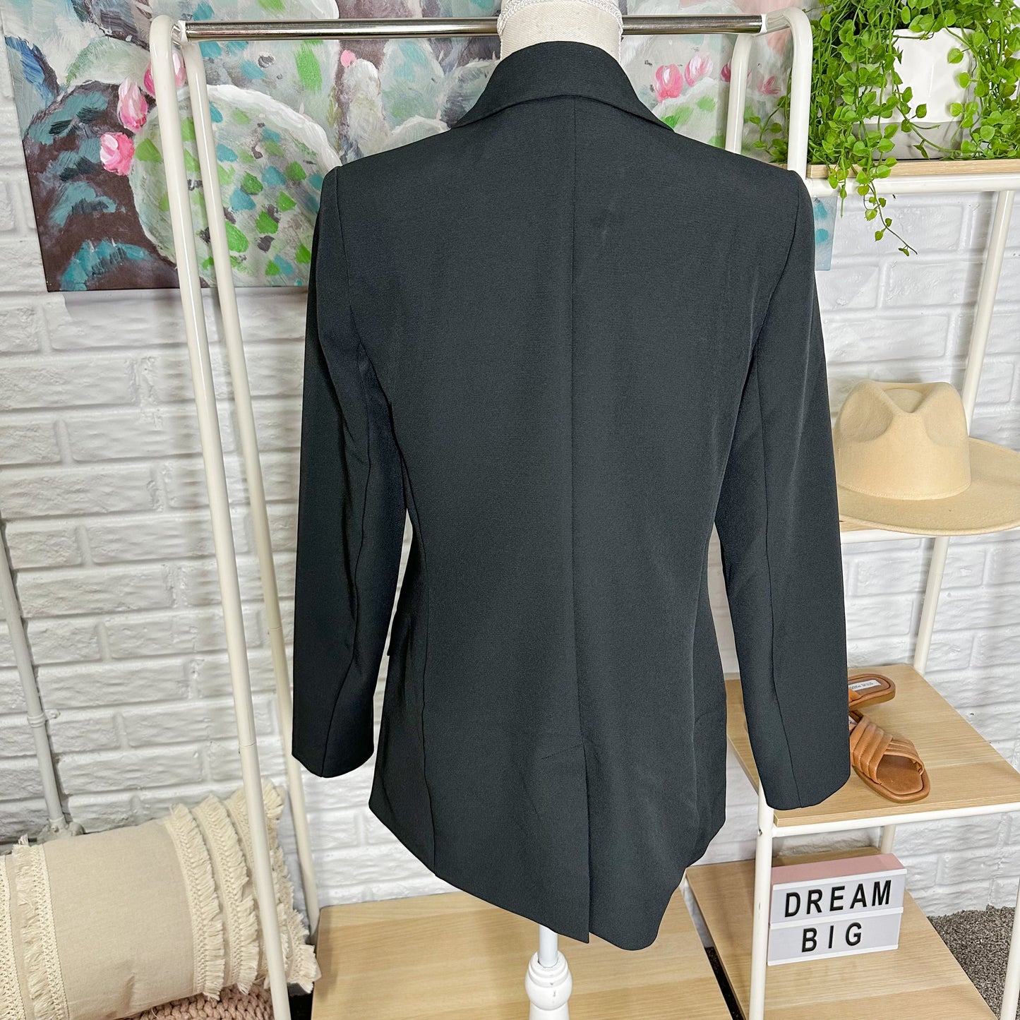 The Drop Blake Long Black Blazer Size Medium