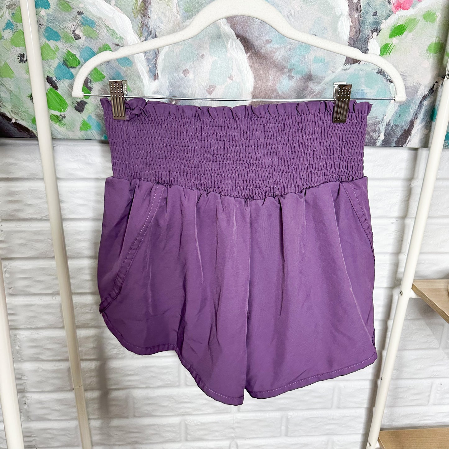 Sunzel Purple High Waisted Shorts Size Large
