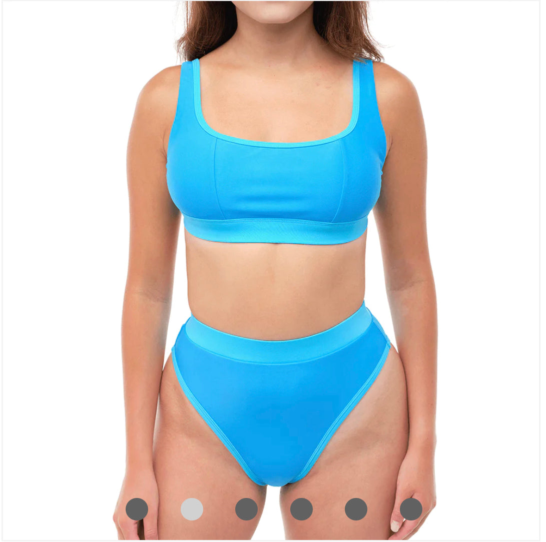 93 Play Street Bubble Blue Bikini Set Size Large