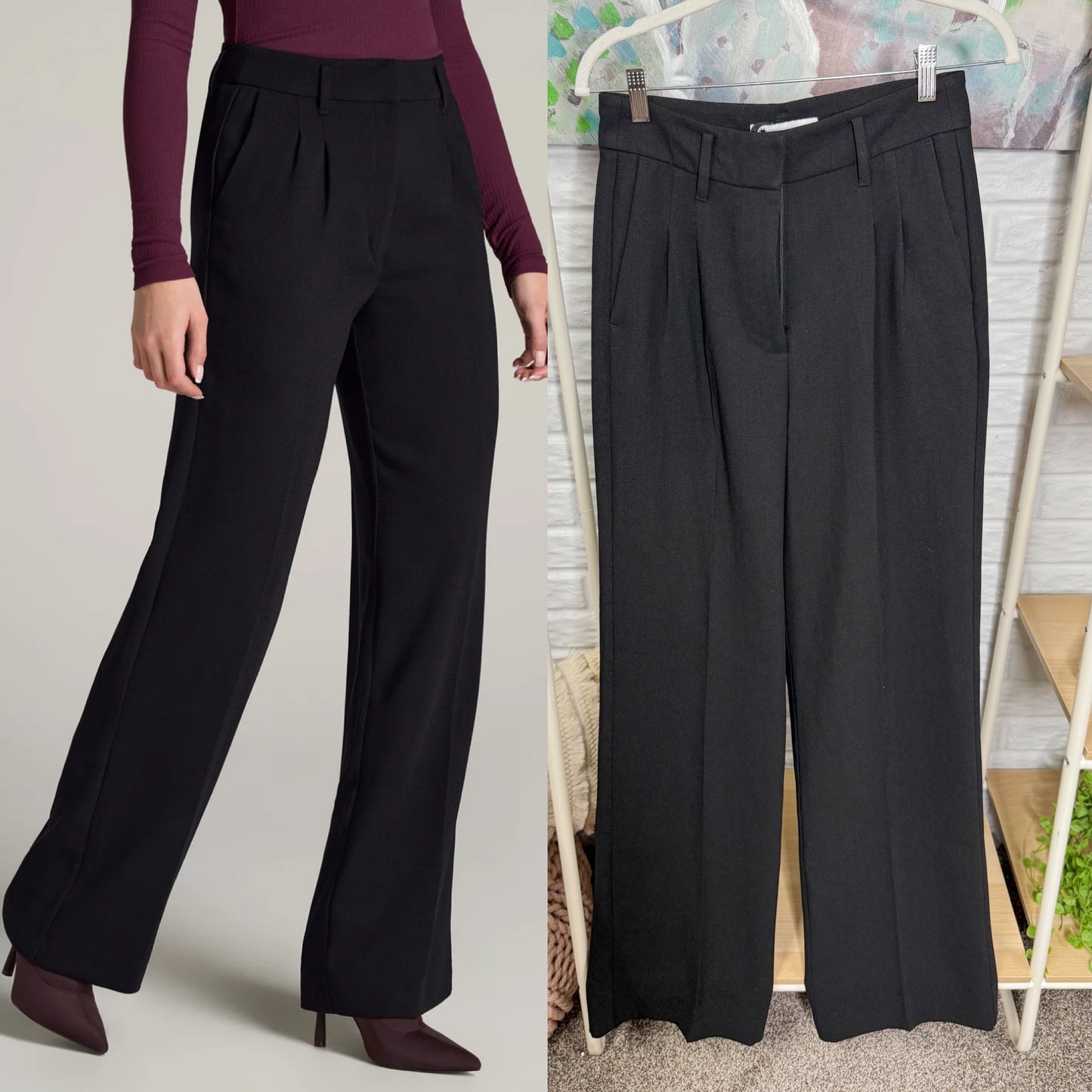 American Tall Pleated Wide Leg Dress Pants (6 Tall)