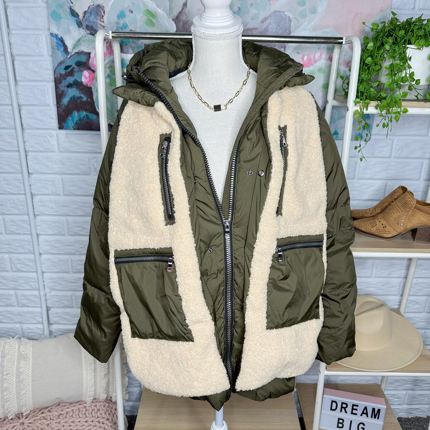 Orolay New Thickened Winter Down Sherpa Coat Size Large