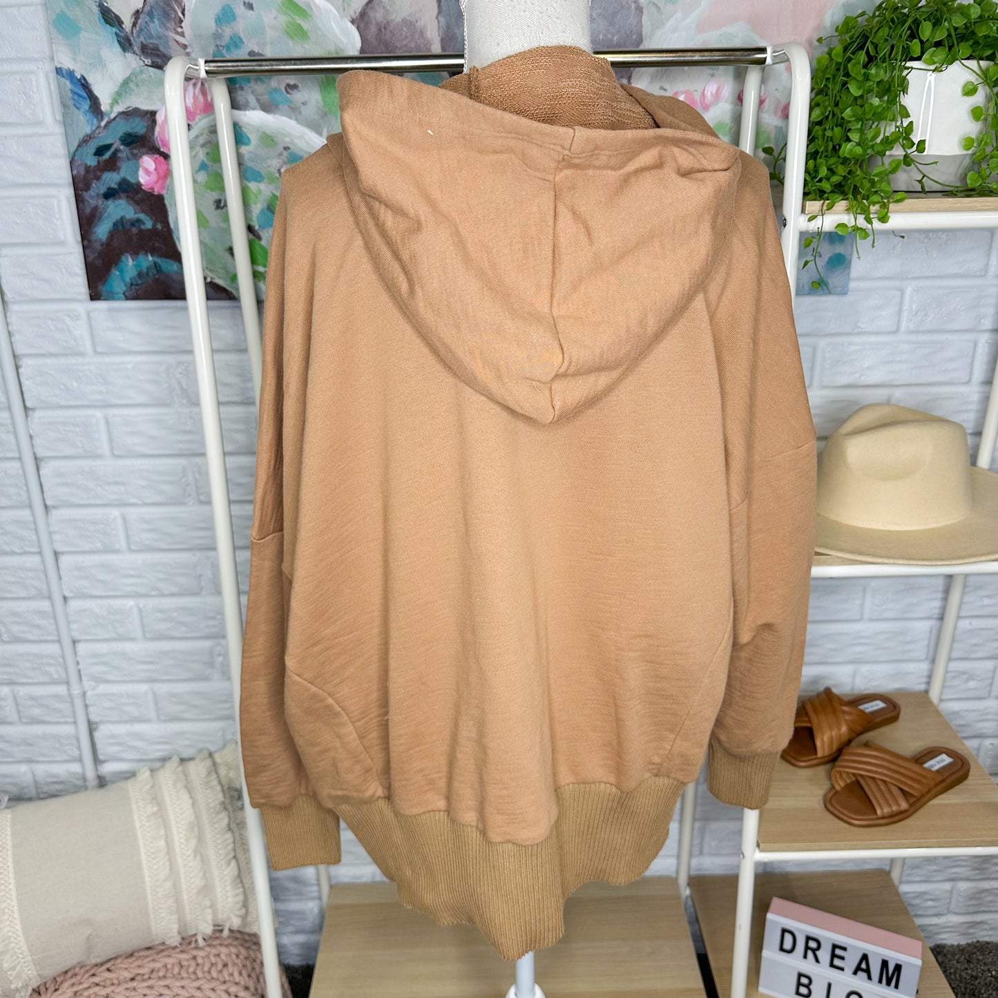 Mae Designs New Rust Henley Pullover Size Small