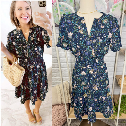 Maurice’s New Solene Dress Blue Floral (XS)