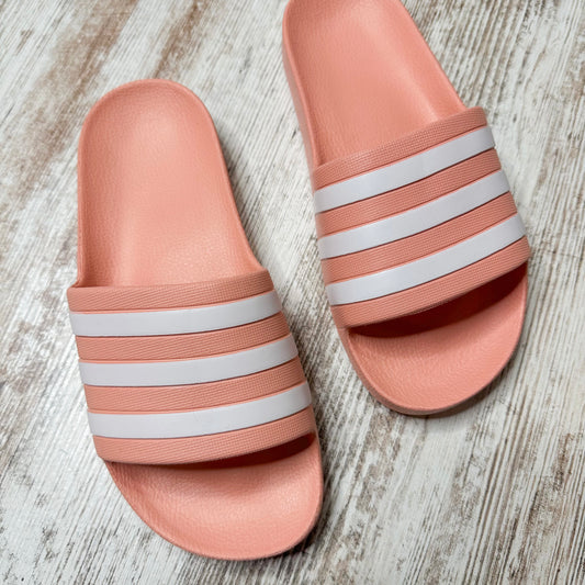 Adidas Adilette Comfort 'Chalk Coral' Slide Sandal (6)