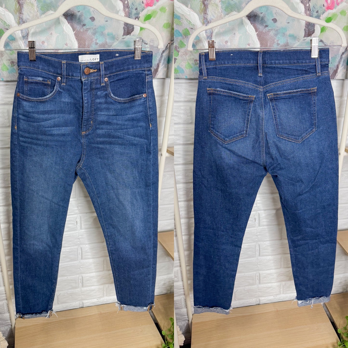 LOFT Dark Wash Skinny Jeans (27/4)