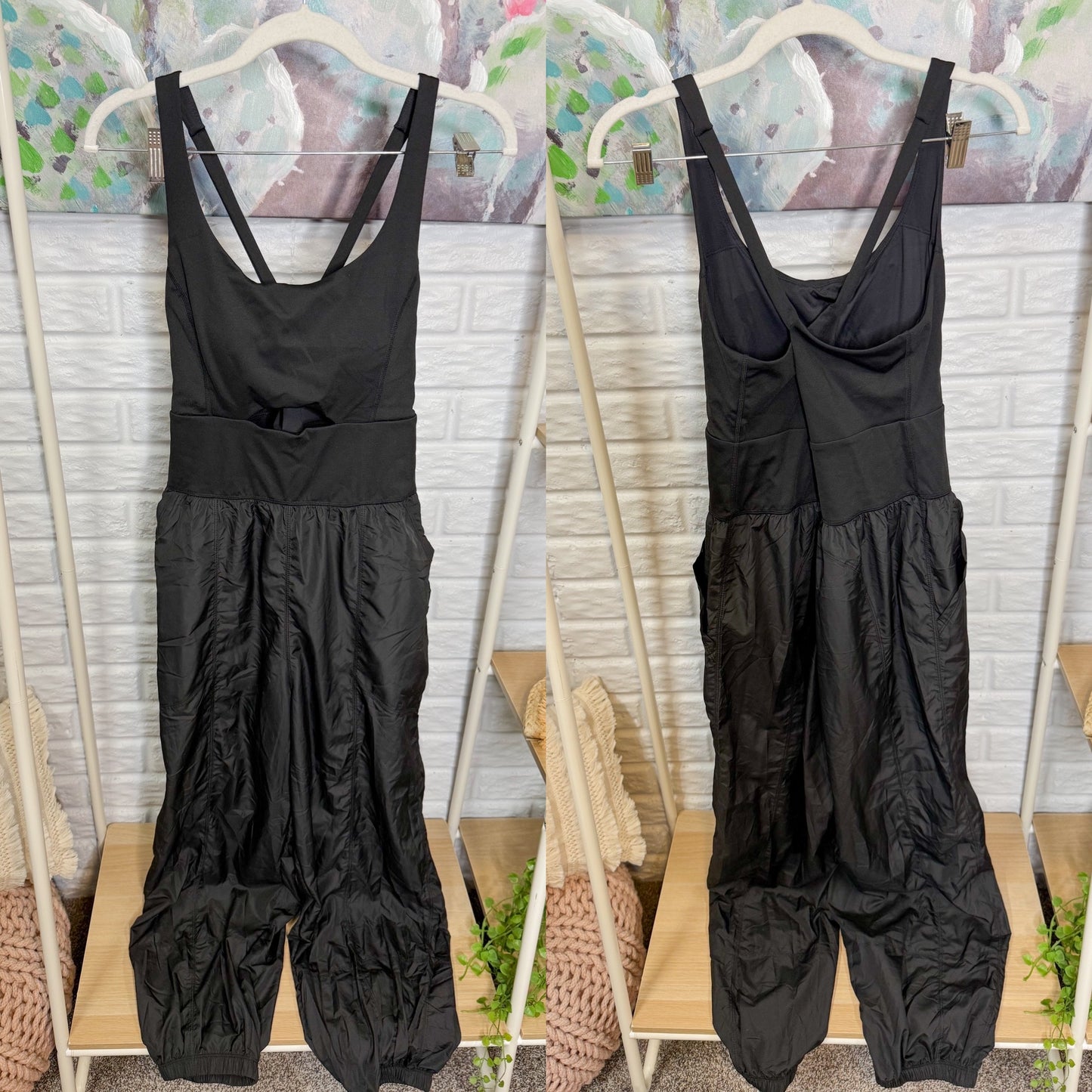 Black Athletic Onsie Romper (L)