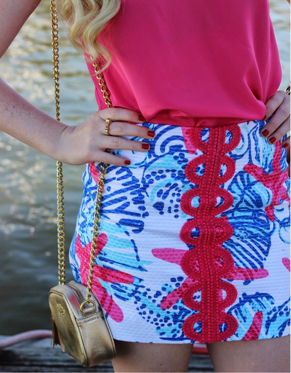 Lilly Pulitzer Tate Skirt She She Shells Size 00
