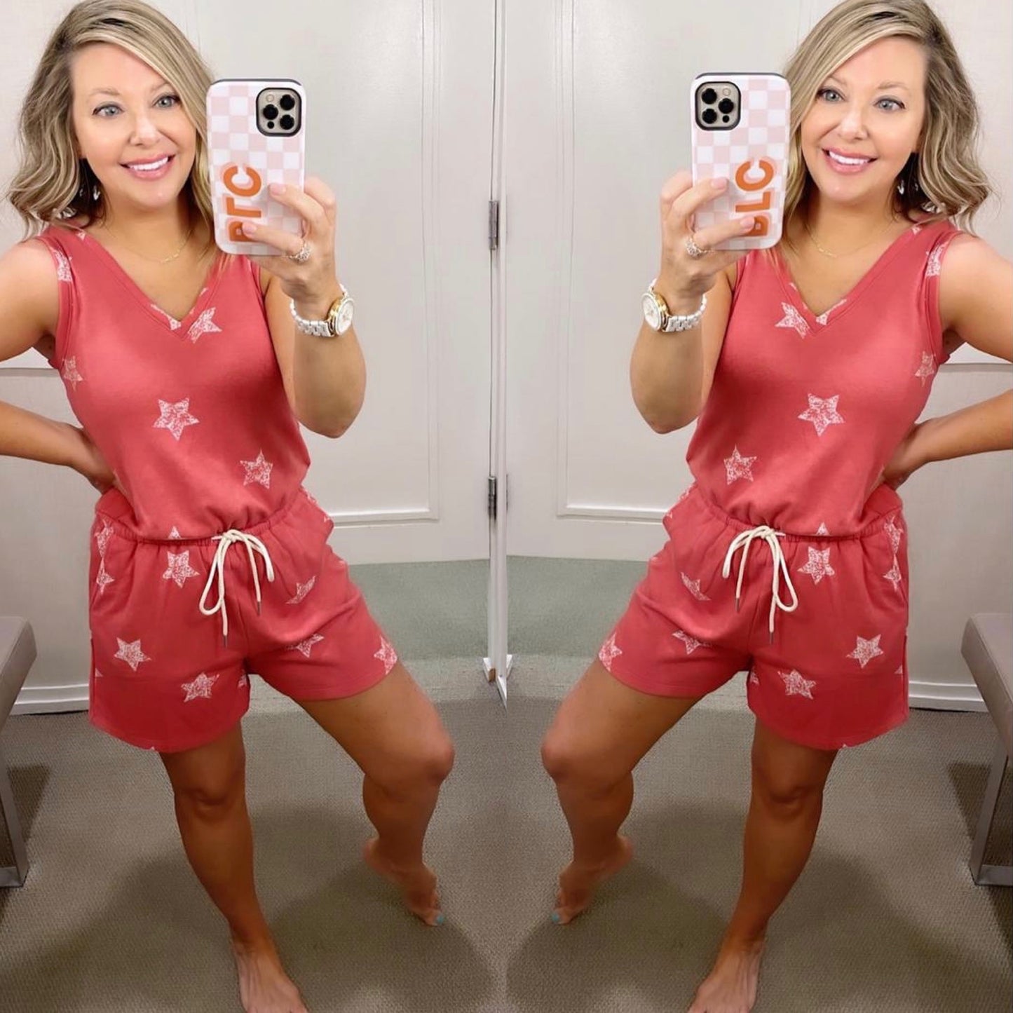 Lou & Grey New Star Terry V Neck Romper Size XS