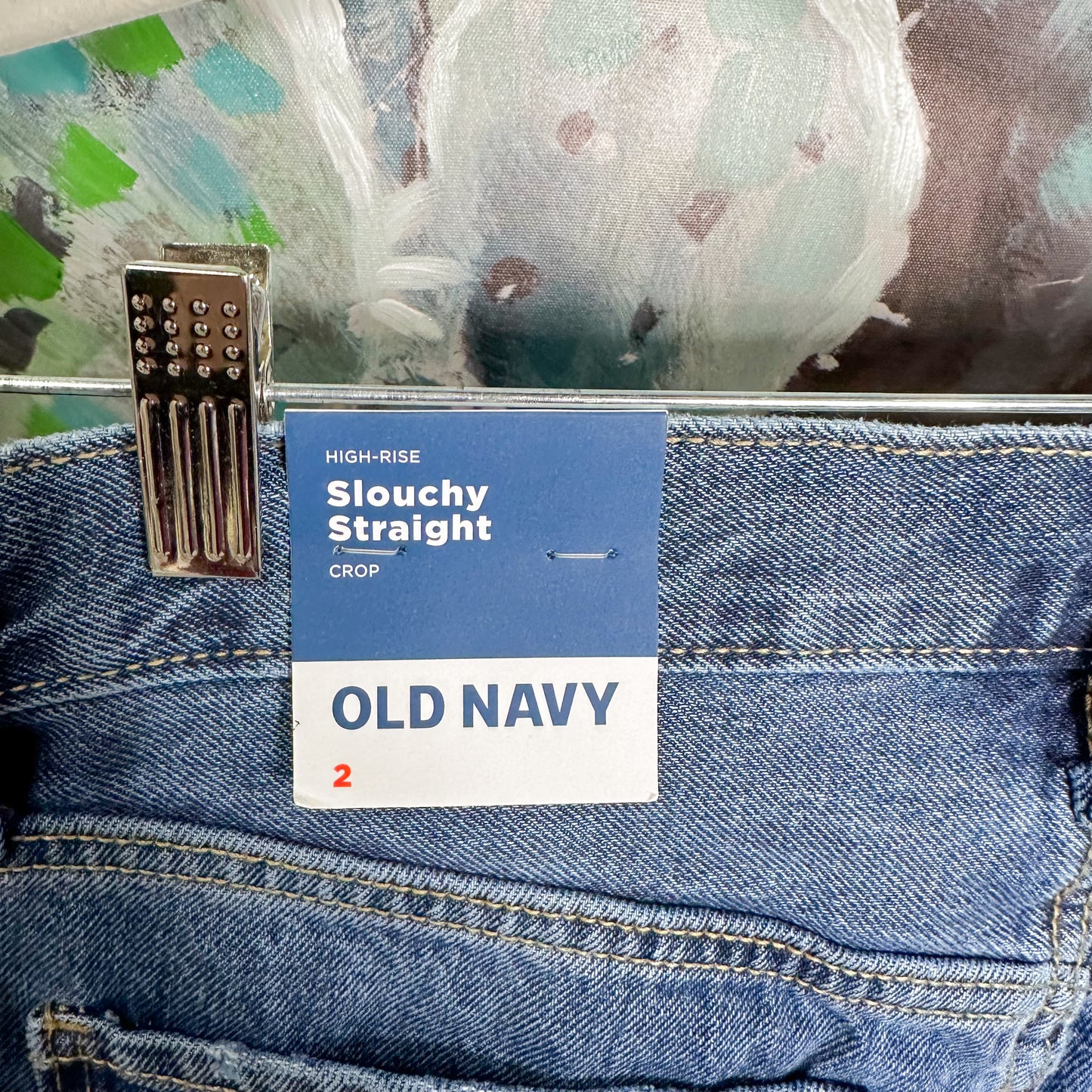 Old Navy New High Rise Slouchy Straight Jeans Size 2