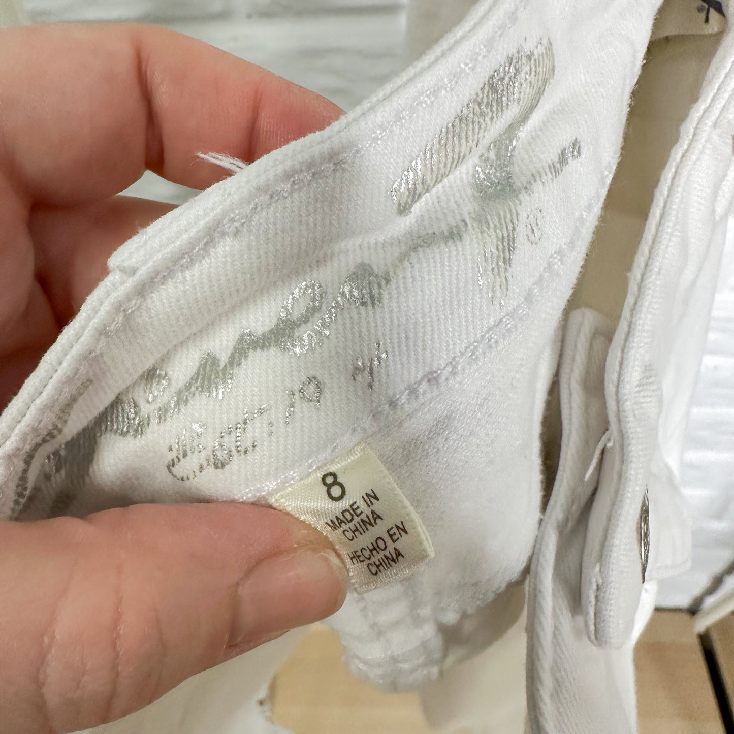 Seven7 White High Rise Shorts Size 8