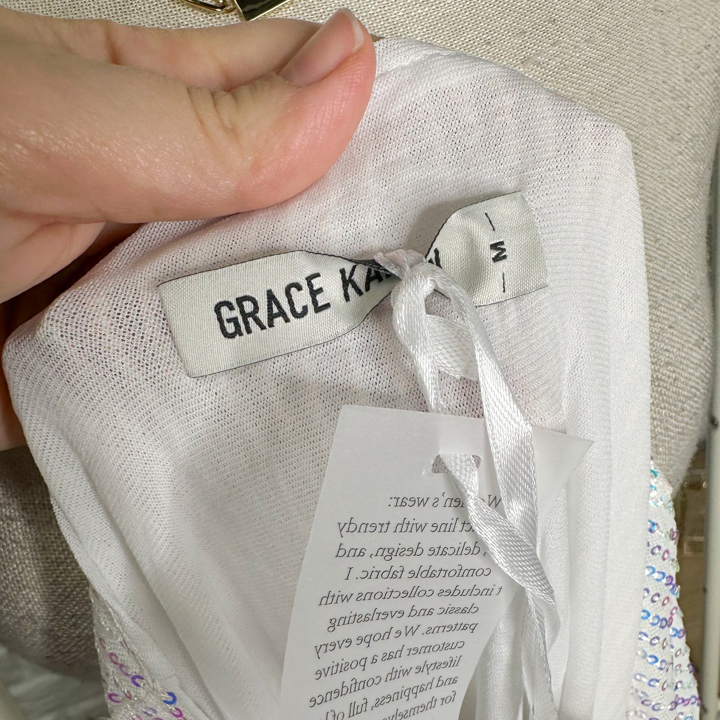 Grace Karin New Asymmetrical Twist Neck Blouse Size Medium