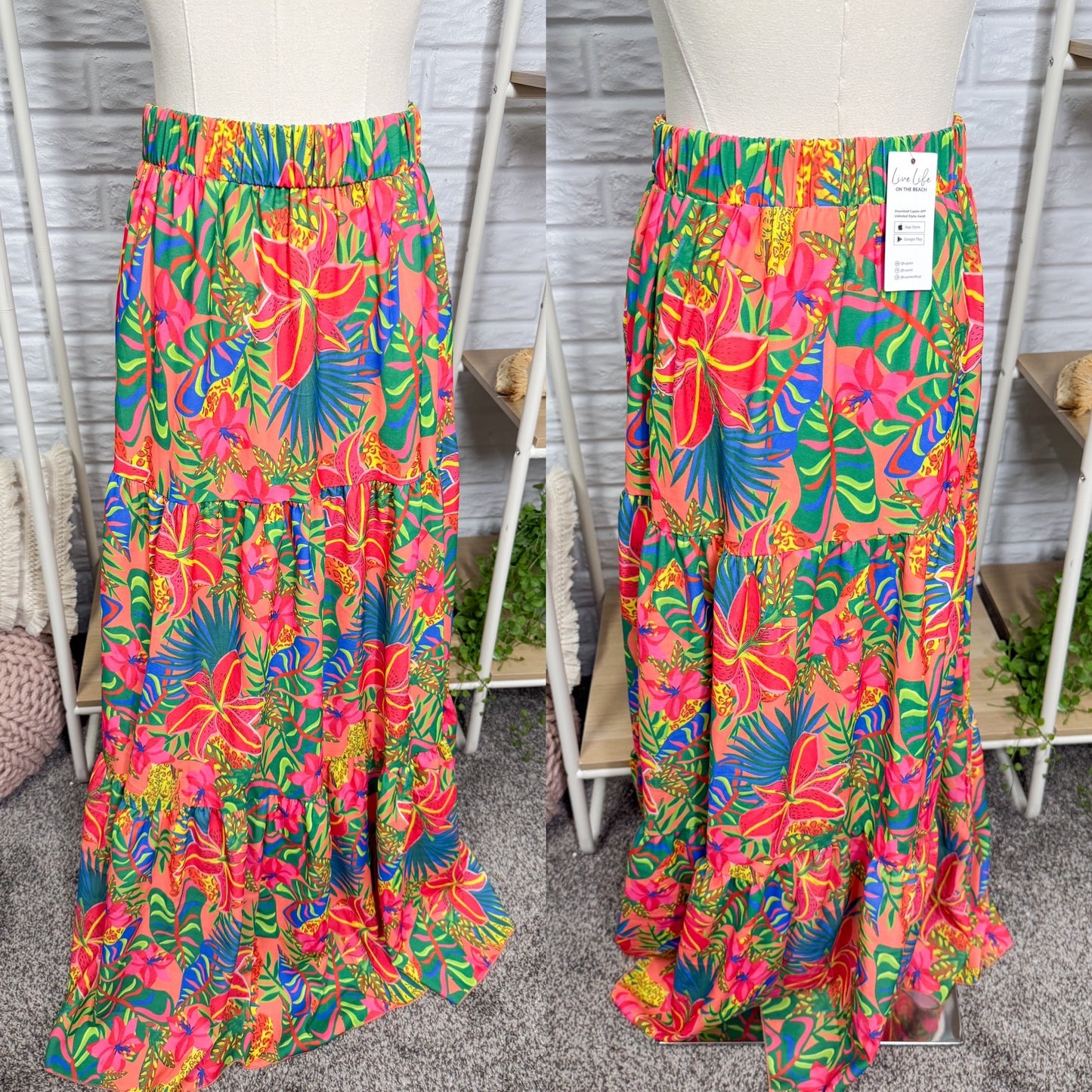Cupshe New Hibiscus Haven Floral Cover-Up Skirt (S)