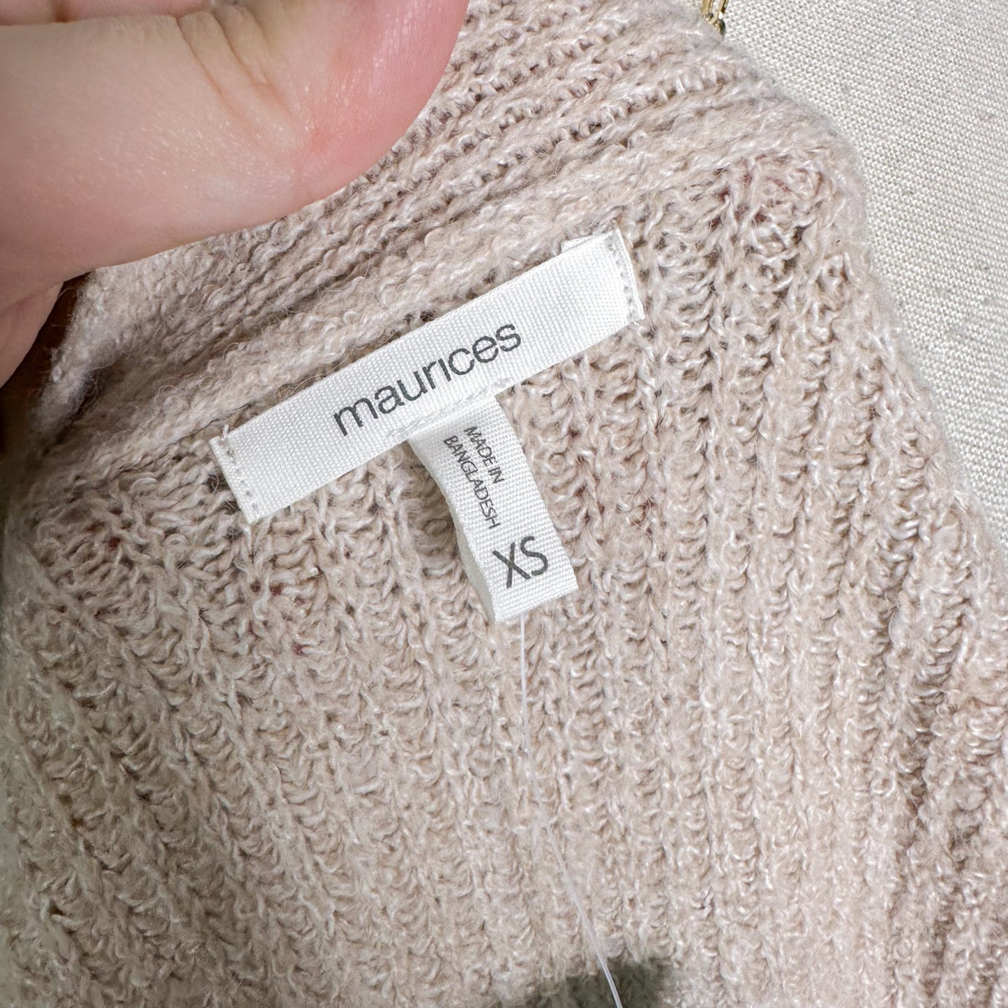 Maurice’s Cream Knit Long Duster Cardigan Size XS