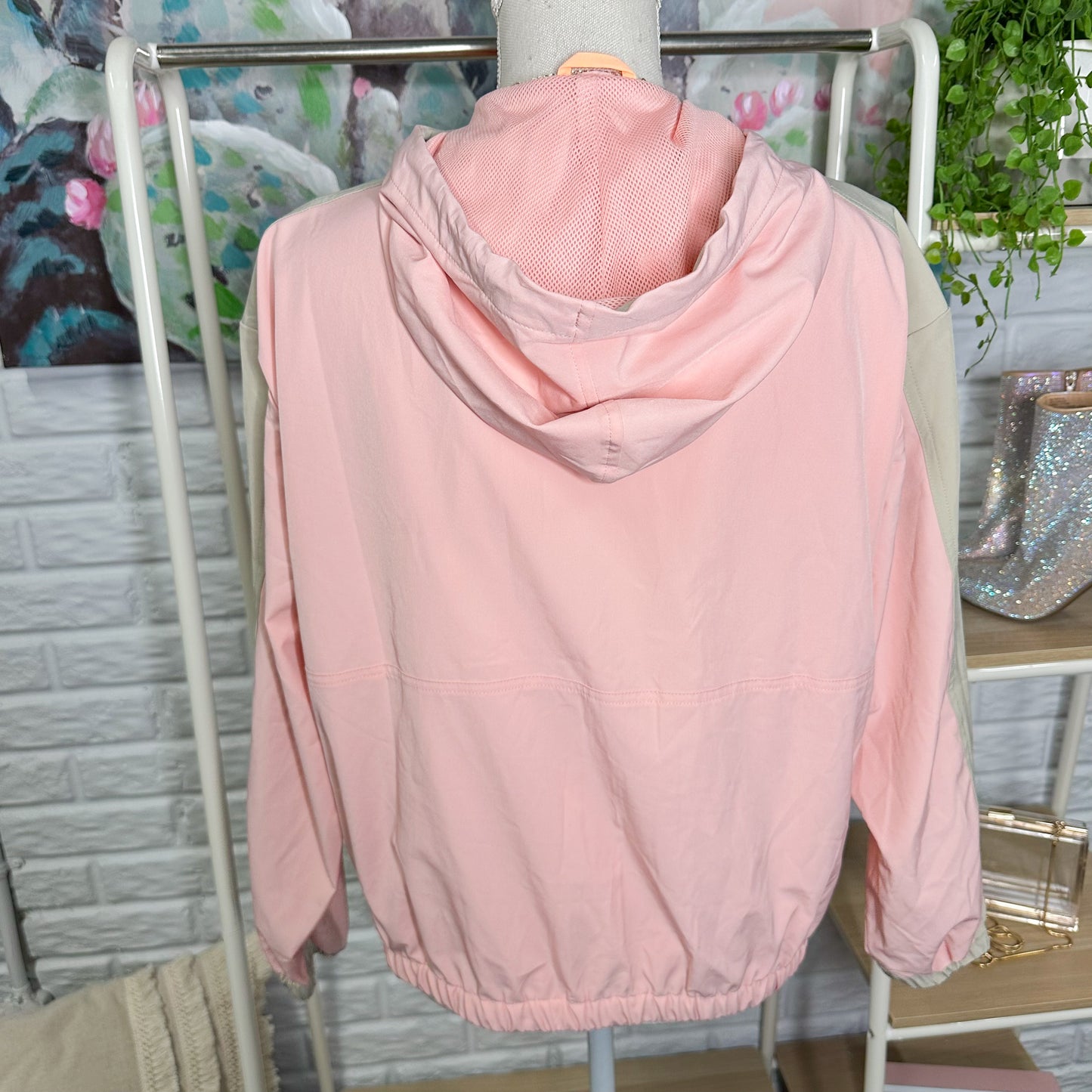 Lou & Grey Colorblock Wanderweave Windbreaker Jacket Size XS
