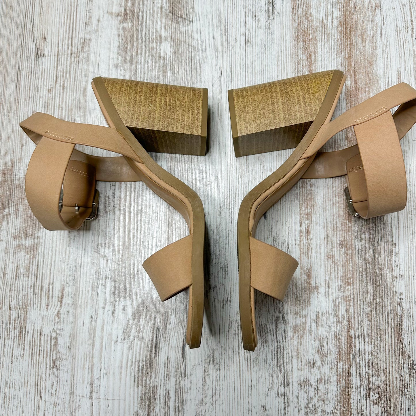 Soda Tan Open Heeled Sandals Size 9