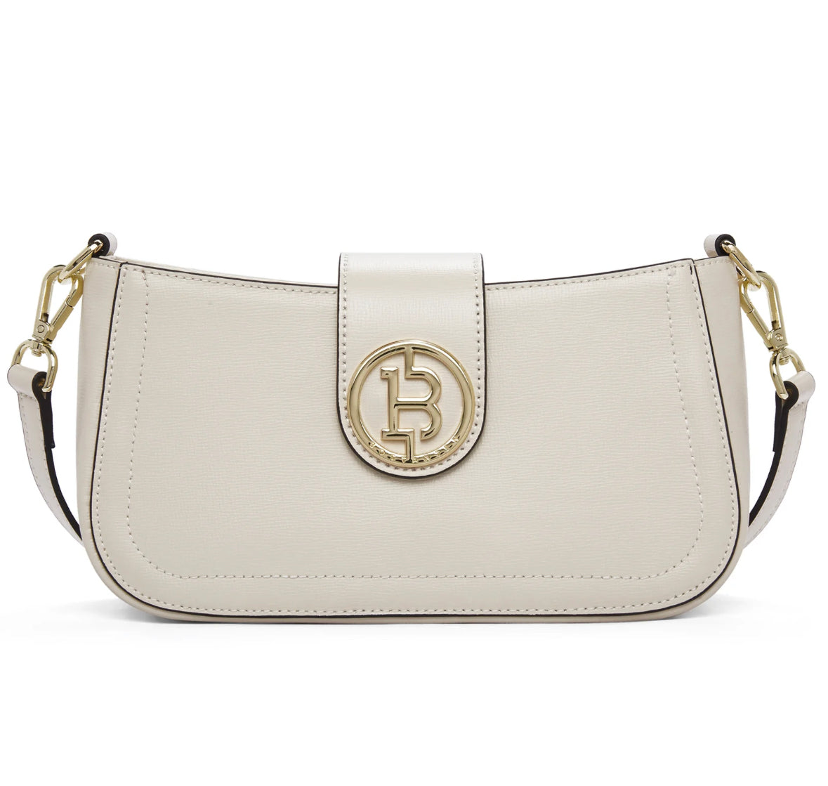 Bostanten Nola White Leather Crossbody Purse