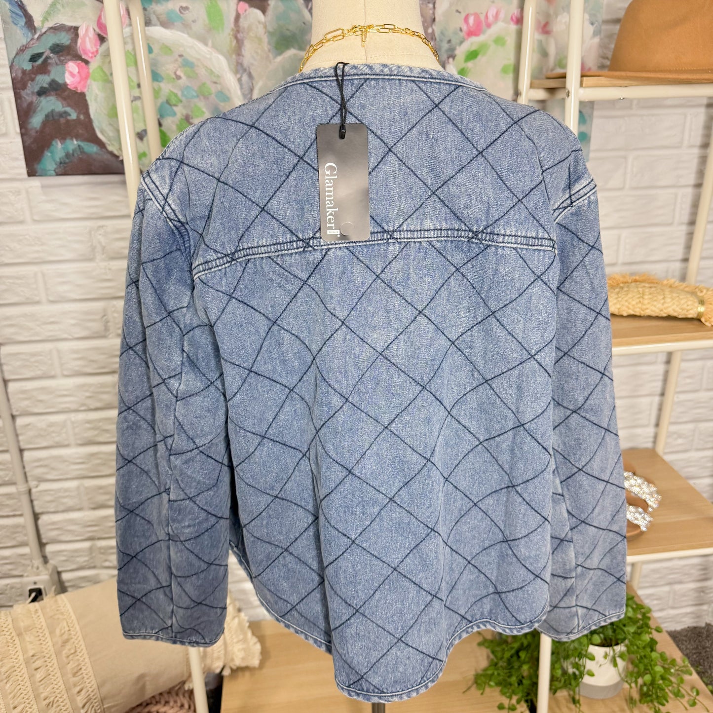 Glamaker Lightweight Quilted Denim Jacket
