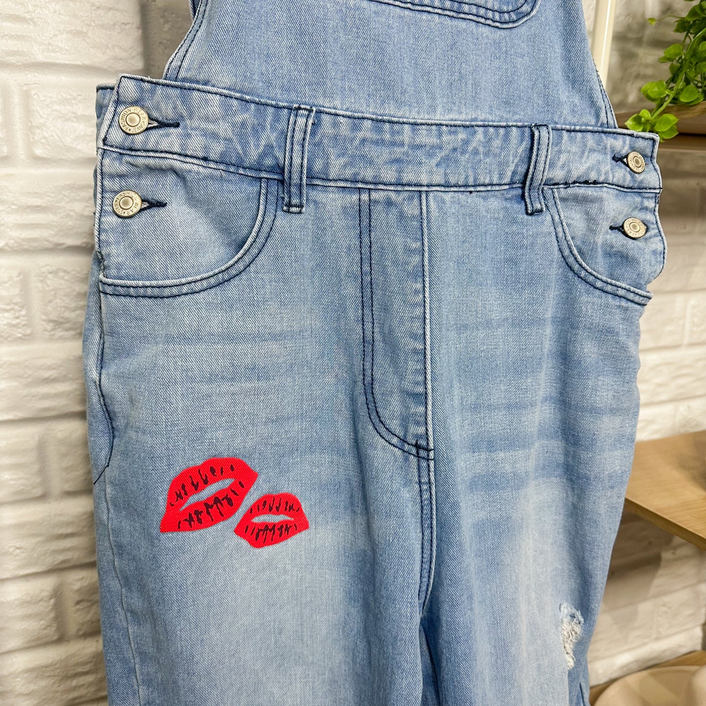 MISSLOOK Rolling Stone Denim Overalls (L)