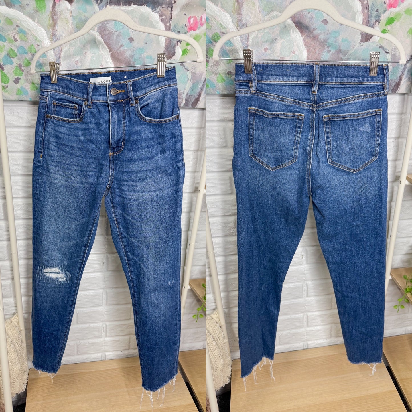 LOFT Skinny High Rise Blue Jeans (25/0)