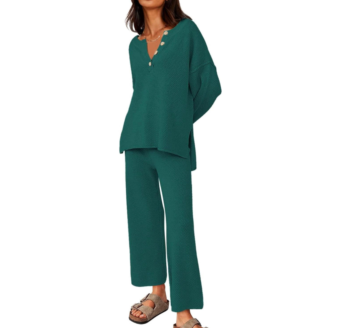 Lillusory New Teal Green Lounge Set Size XL
