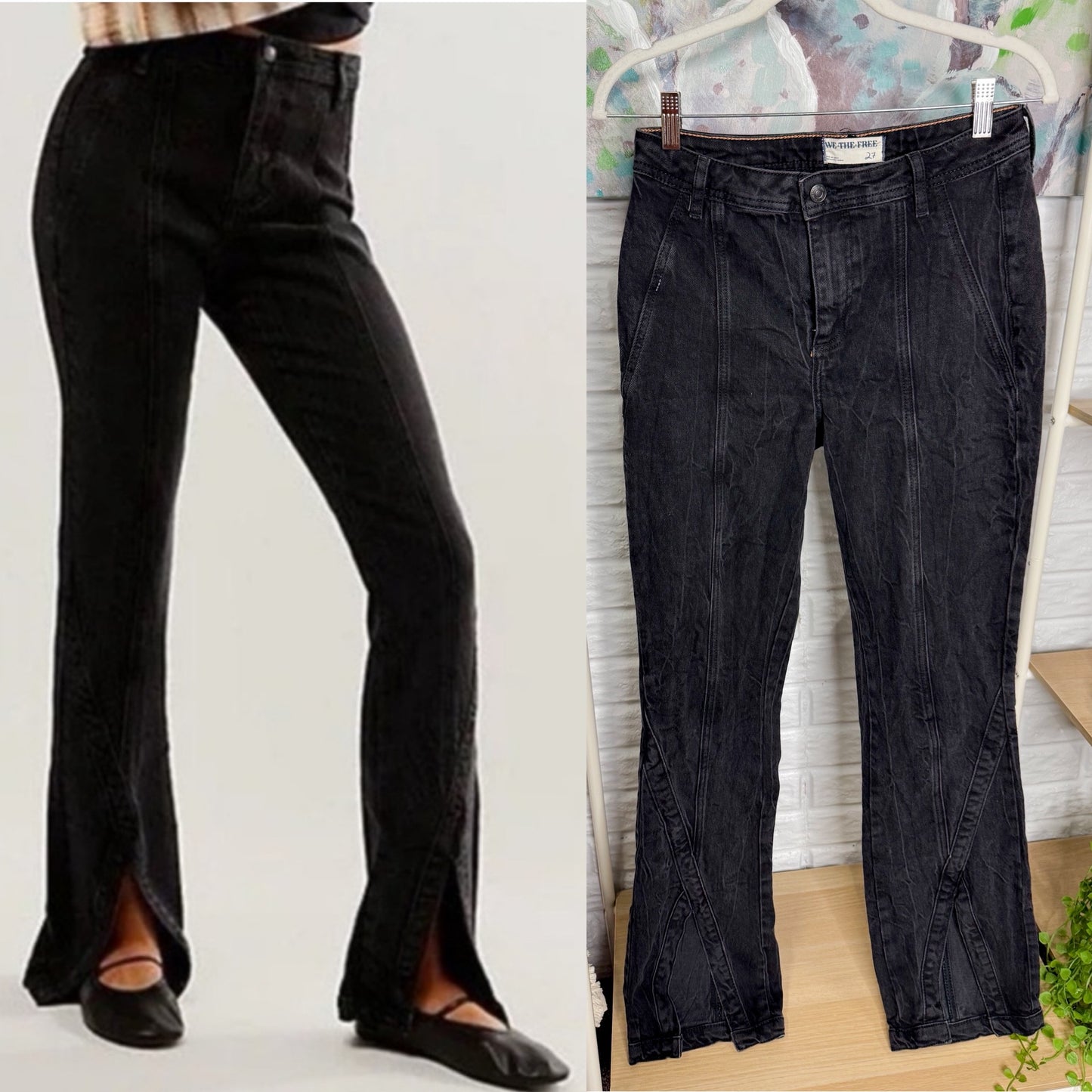 Free People We The Free Crvy Curvy Mona High Rise Flare Jeans (27)