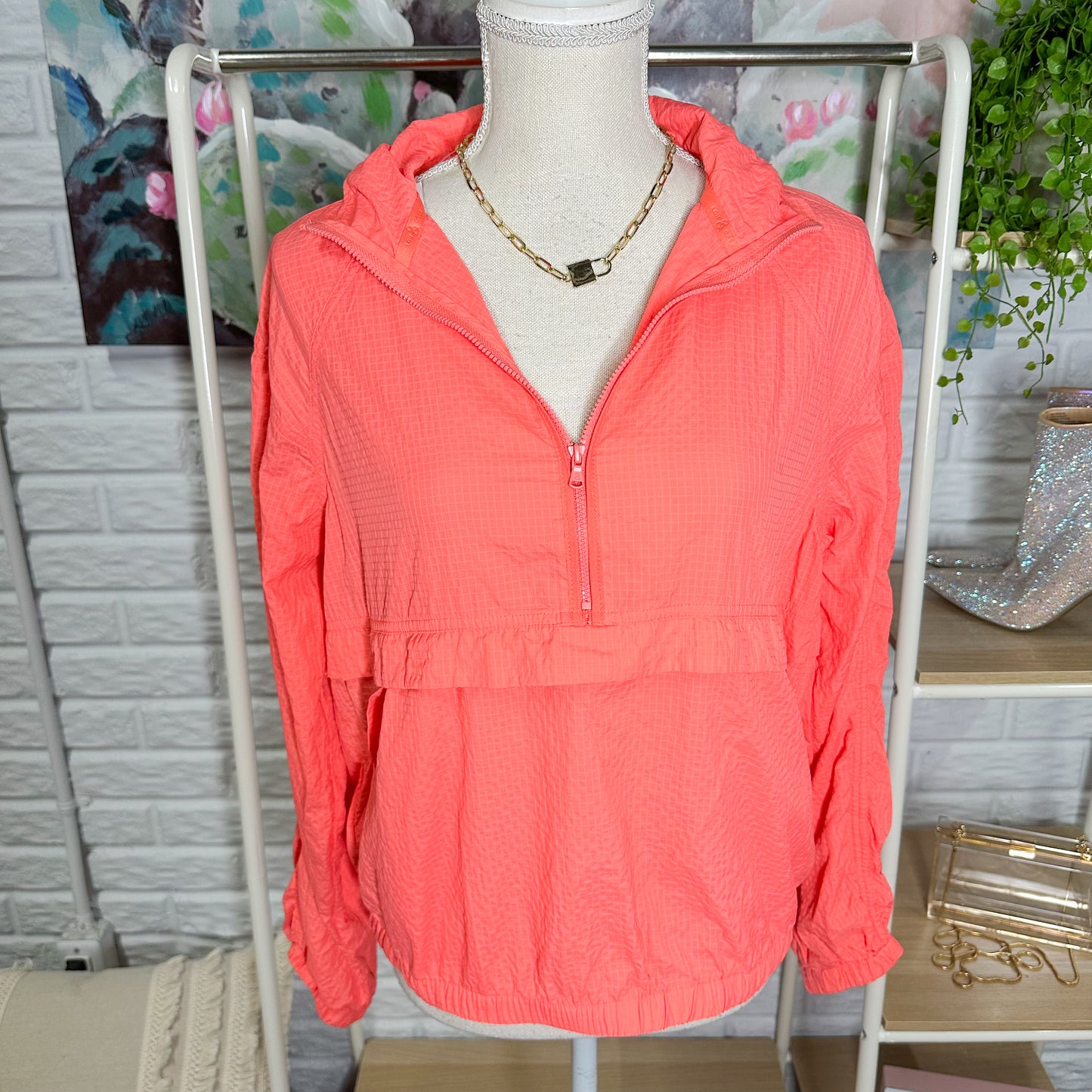 Lou & Grey Ripstop Zip Jacket Size Small