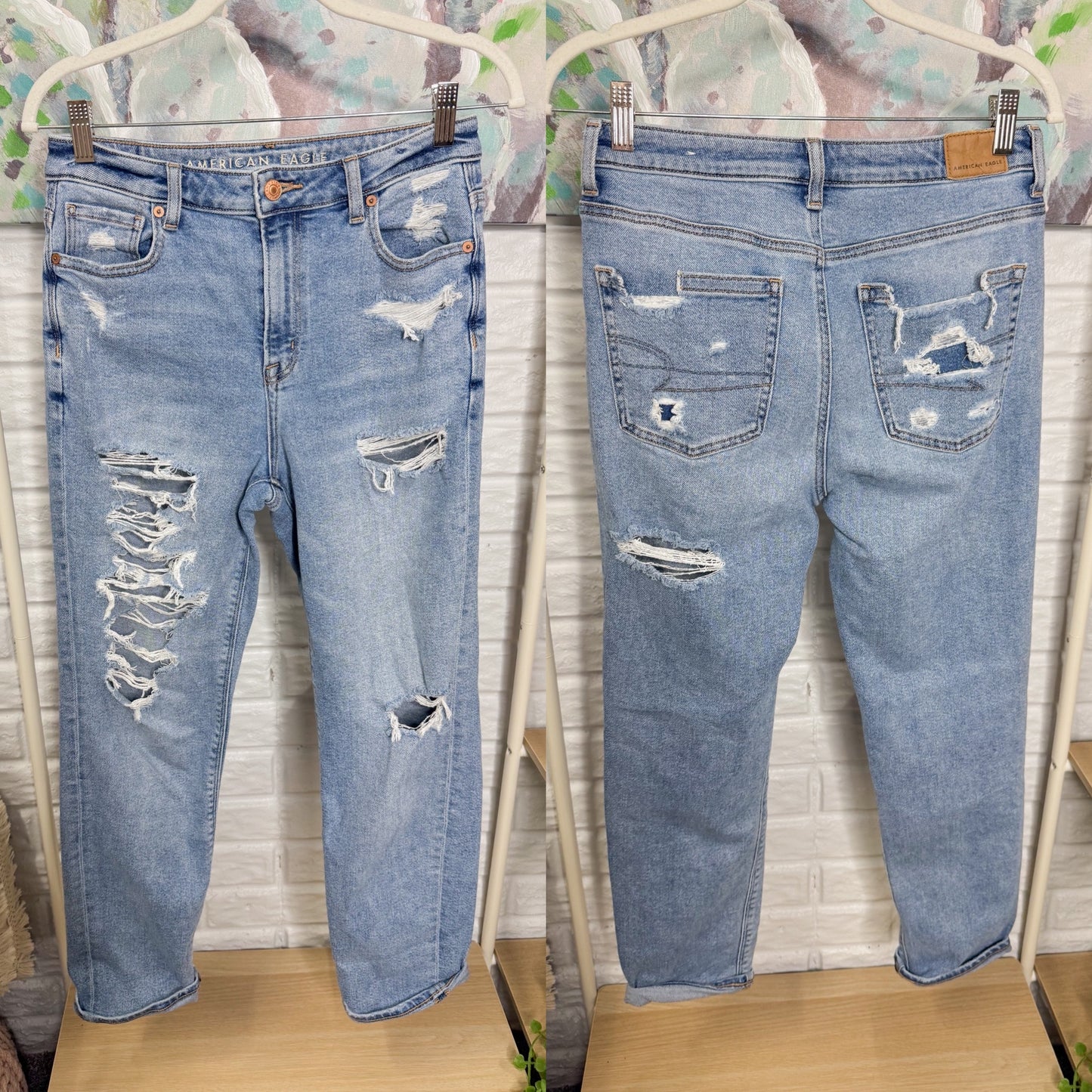 American Eagle Distressed Mom Jeans (4)