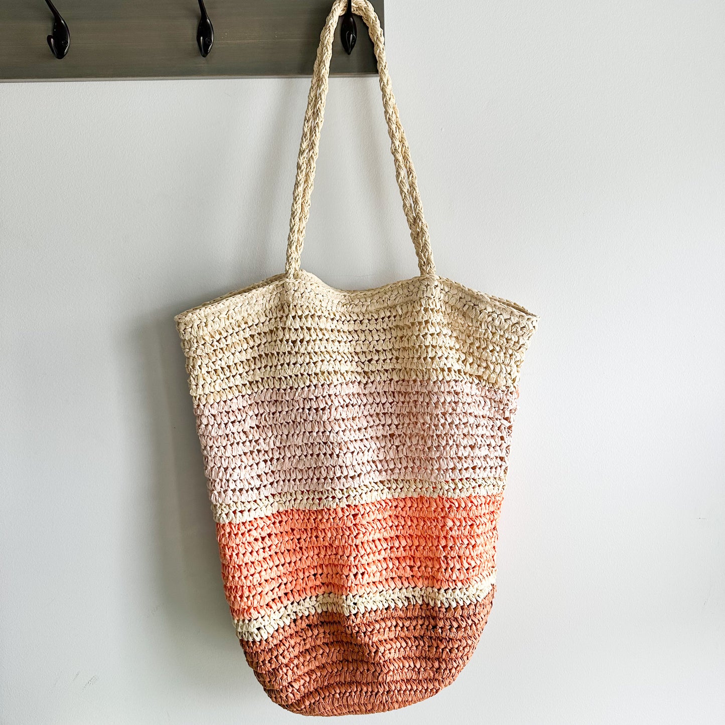 Universal Threads Multi Color Raffia Large Boho Bag