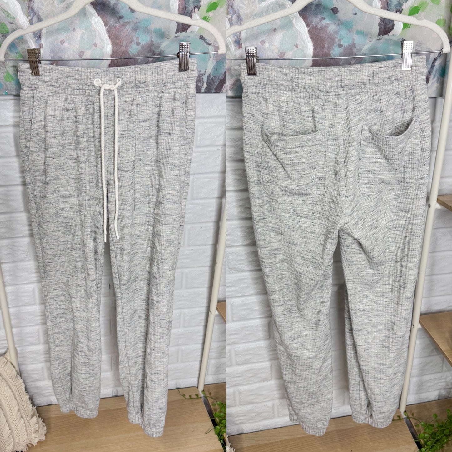 Lou & Grey Jogger Mock Neck Sweater Set (XS) Gray