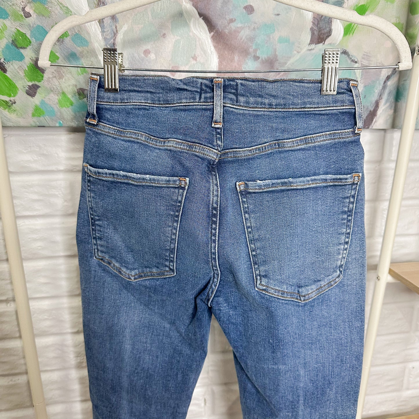 AGOLDE Sophie Distressed High Rise Skinny Crop Jean (26)