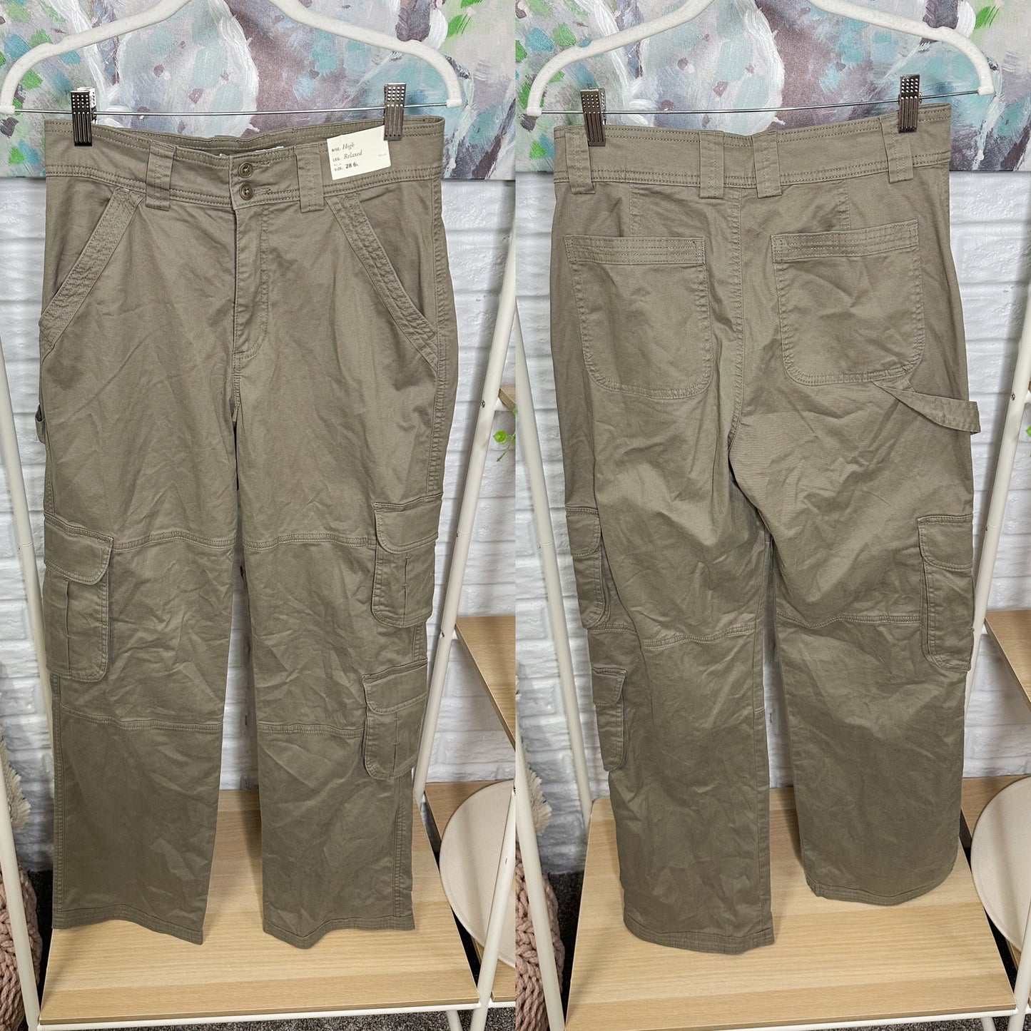 Abercrombie & Fitch New Olive Relaxed Cargo Pant (28/6L)