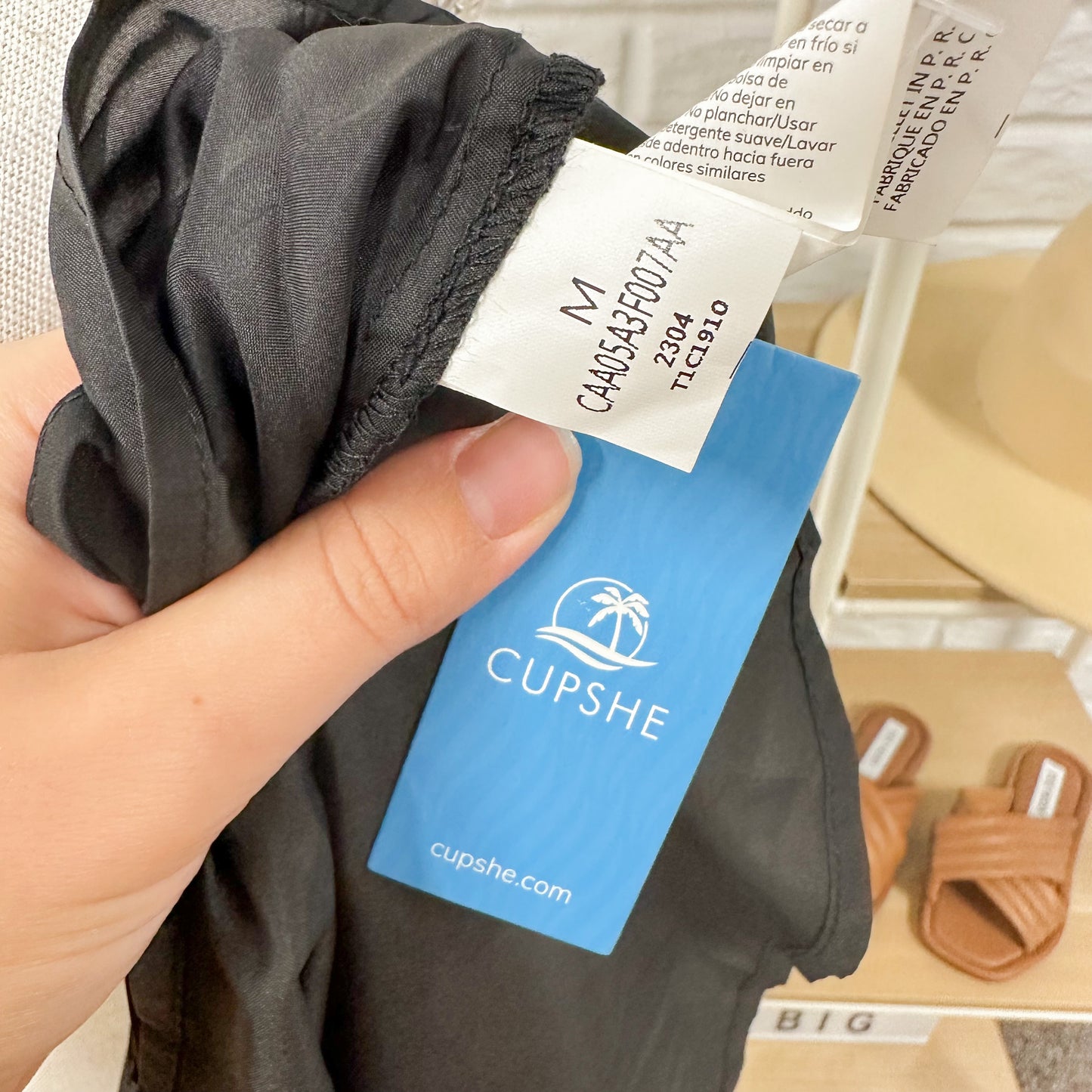 Cupshe New Black Scallop Mini Dress Size Medium