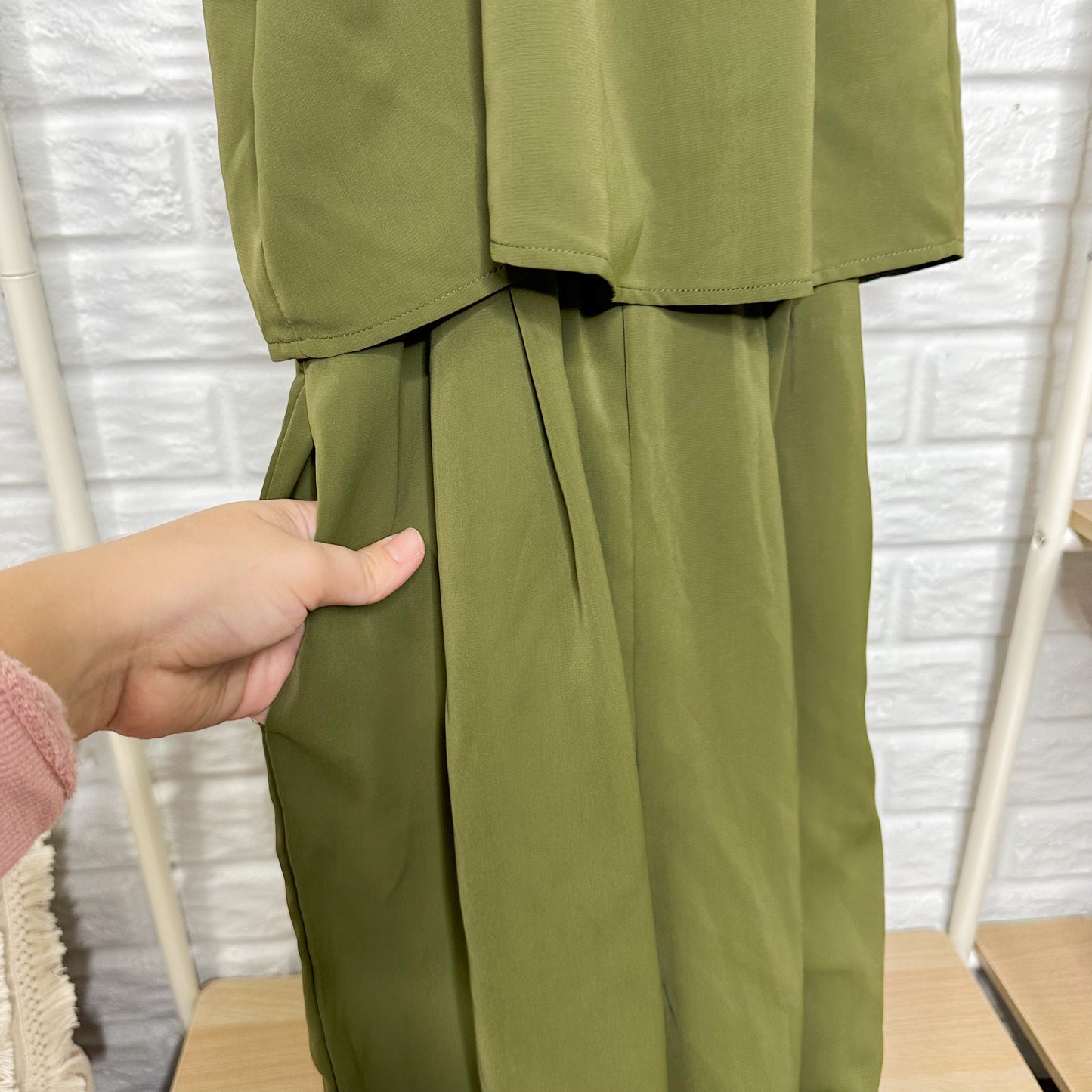 Prettygarden New Green Halter Jumpsuit Size Large