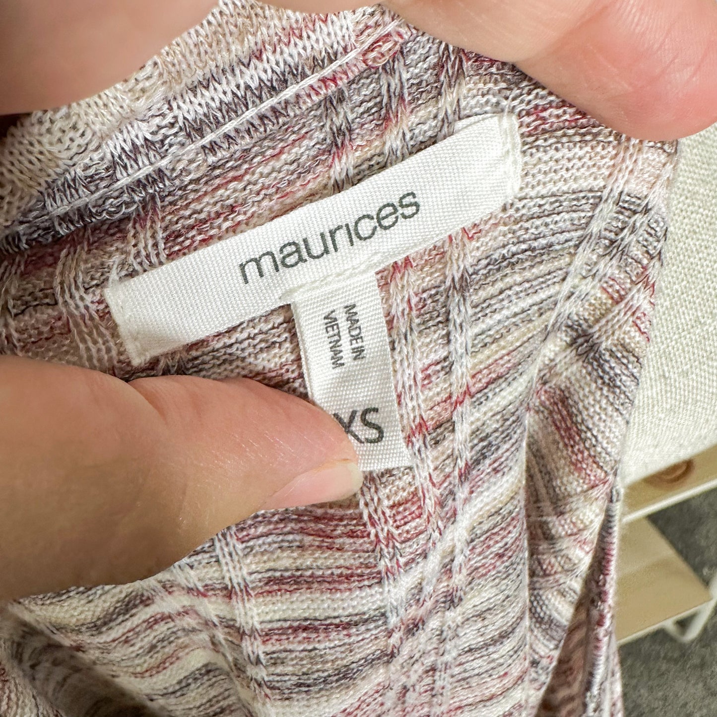 Maurice’s Spacedye Babydoll Long Sleeve Top Size XS