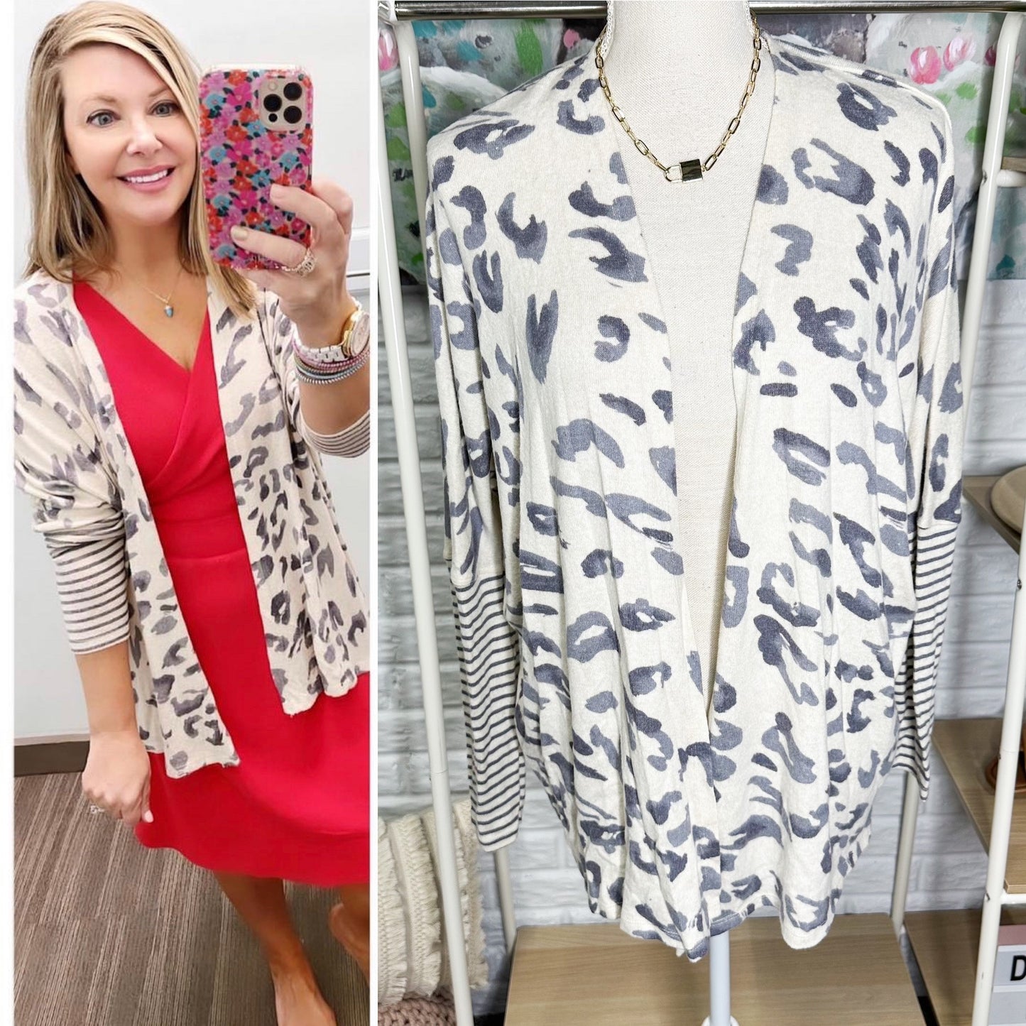 Maurice’s New Animal Print Cardigan Size XS
