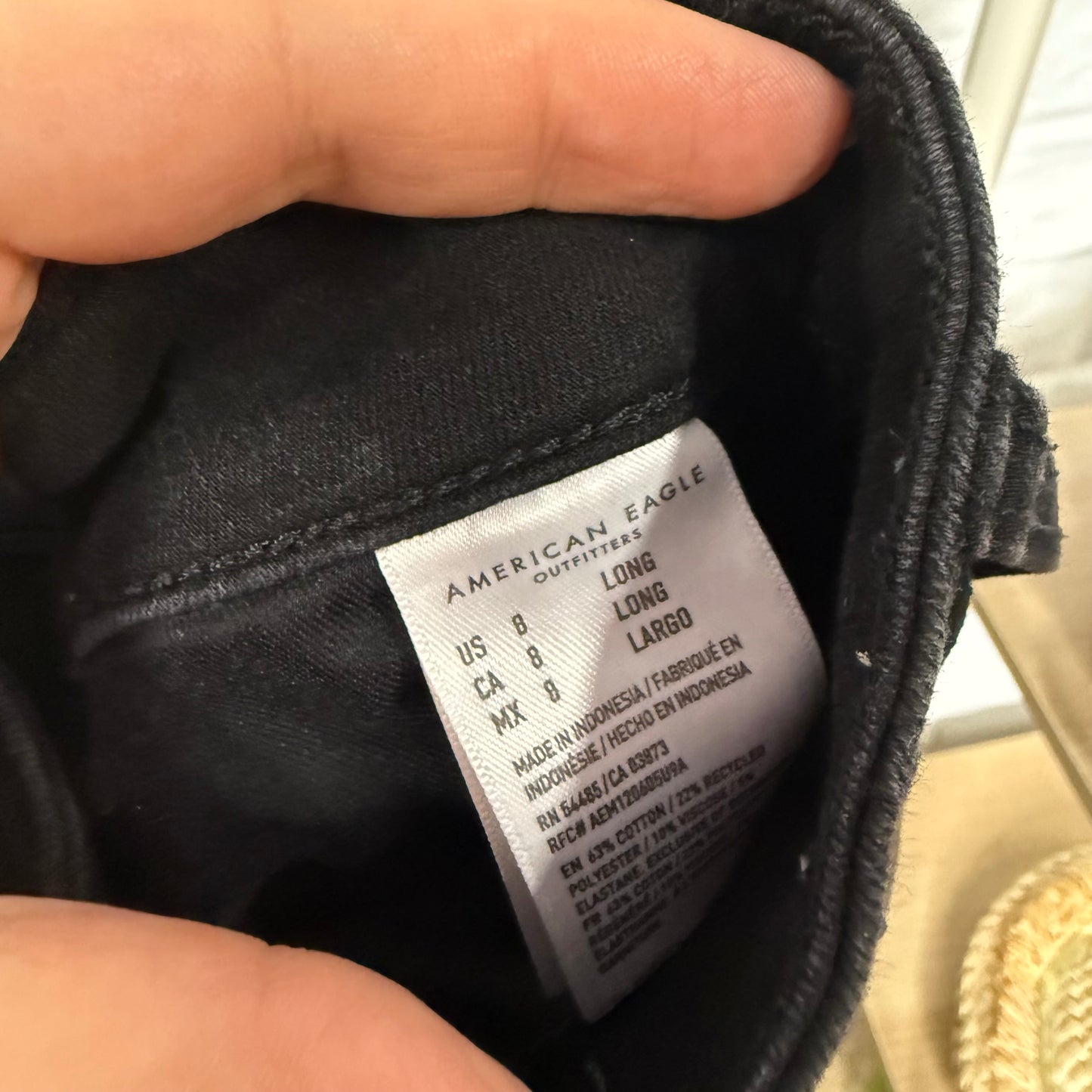 American Eagle Black Skinny Jeans (8L)