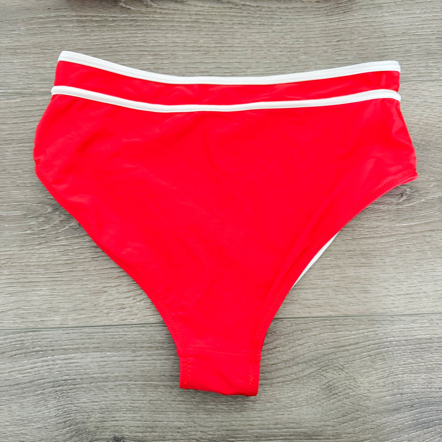 Blooming Jelly Red High Waisted Swimsuit (M)