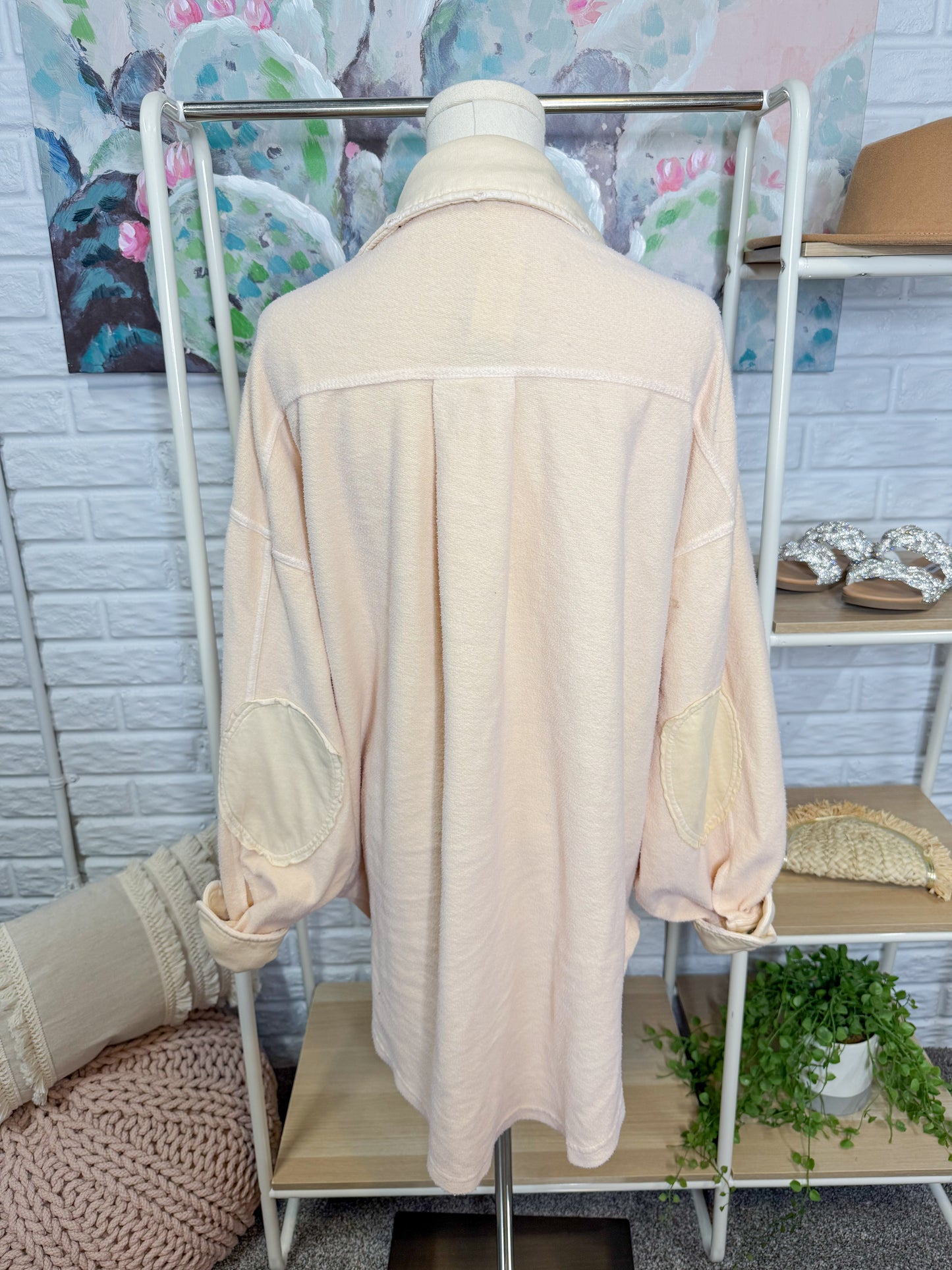 Free People New Ruby Shacket Sweetheart Sunrise (M)