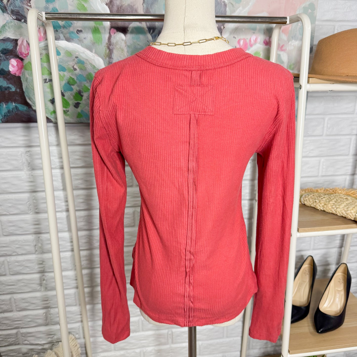 Meiyi Ribbed Button Down Top (M)