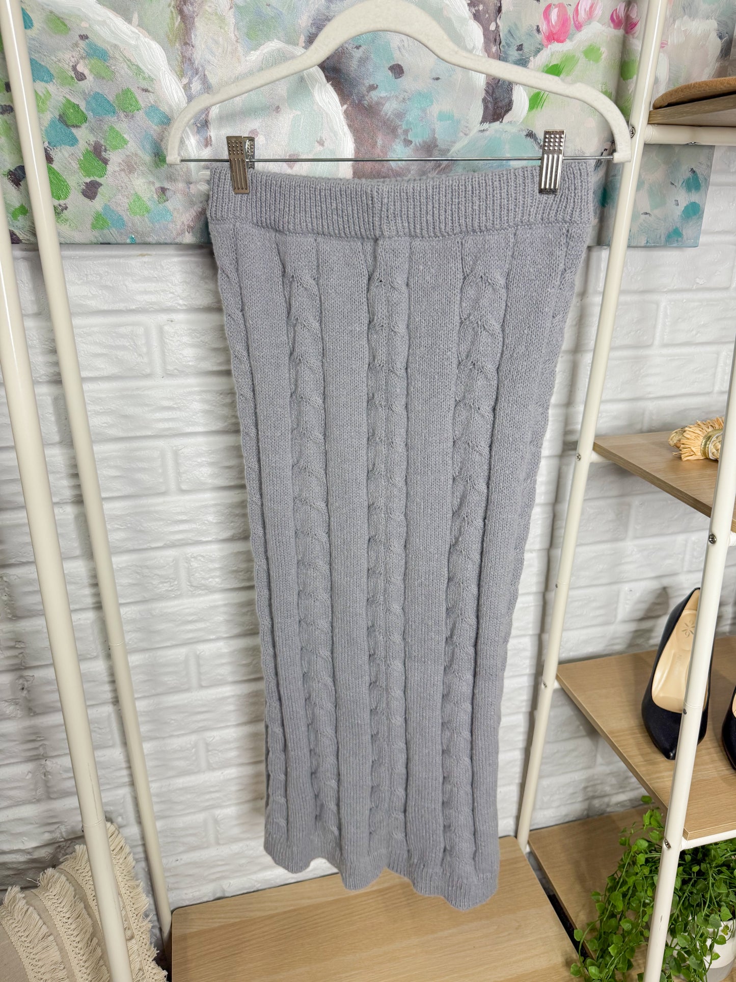 Chartou Grey Sweater Skirt Set (M)