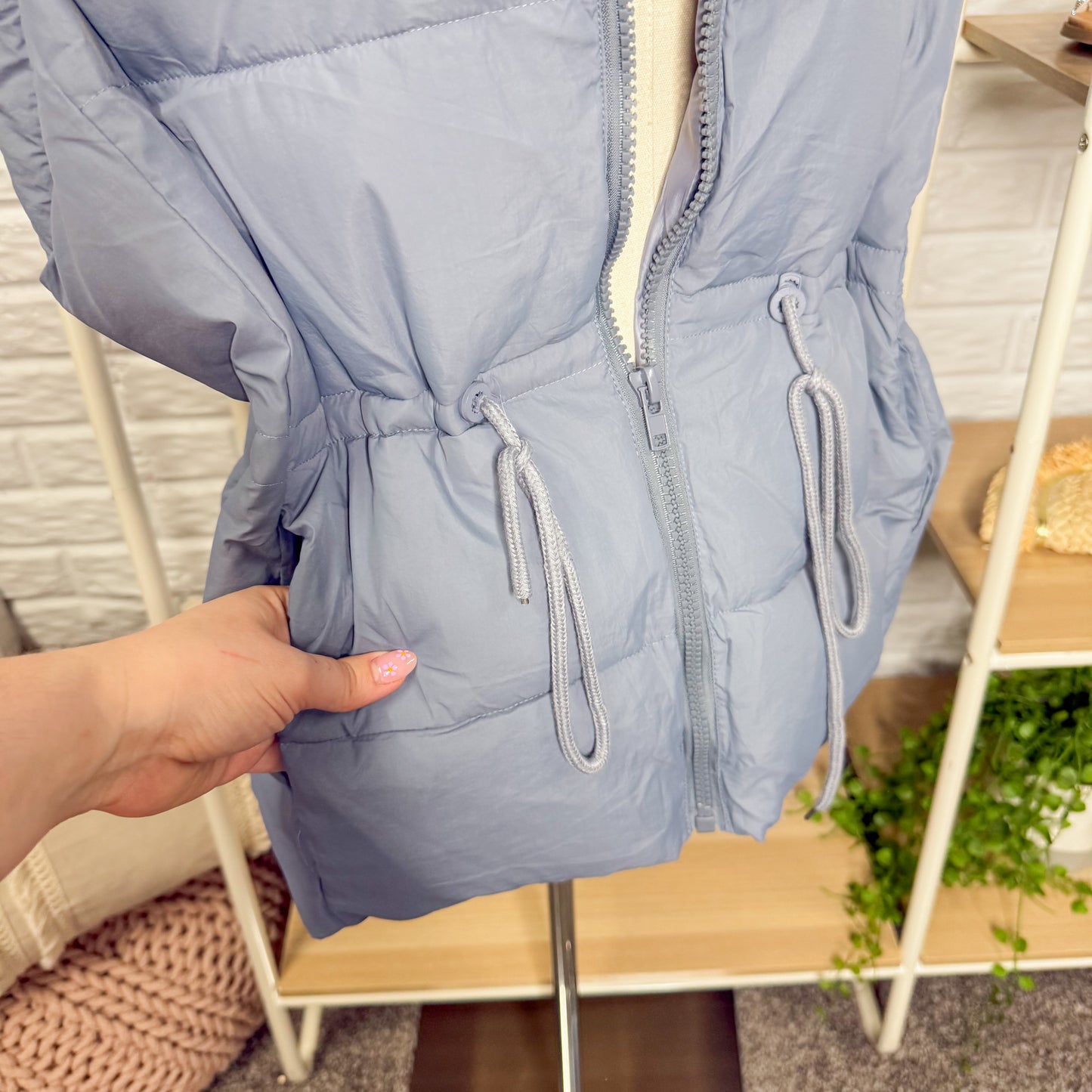 VAOYIU Blue Puffer Vest (L)