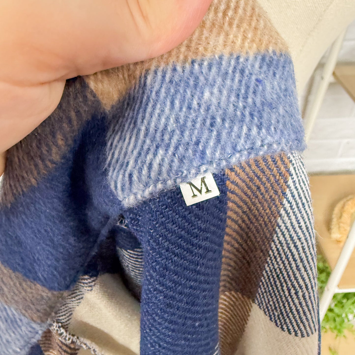 Blue Plaid Shacket (M)
