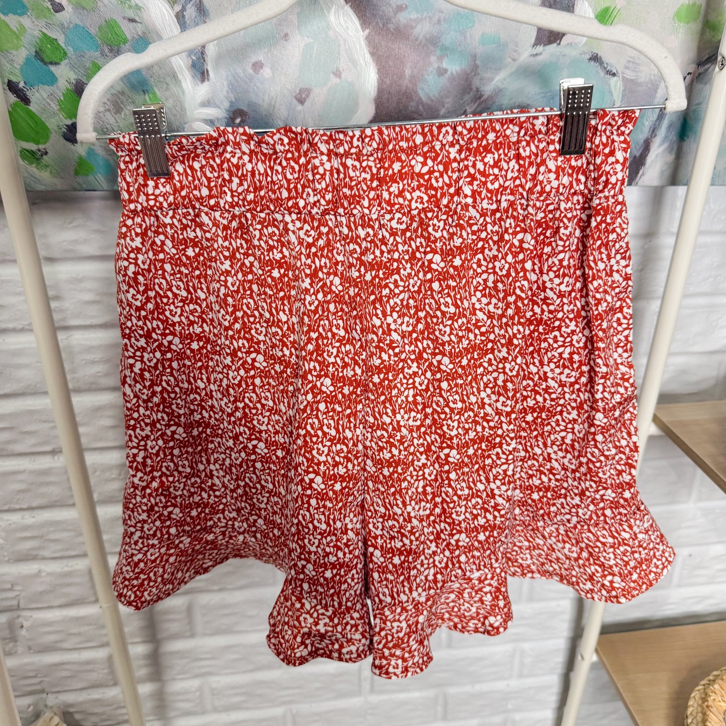 BTFBM New Orange Floral Shorts (M)
