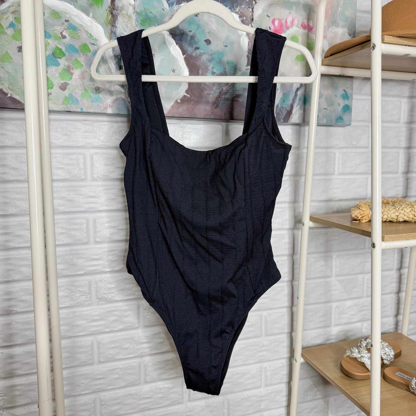 Cupshe x JJD New Provence Sun Black One-Piece Swimsuit (M)