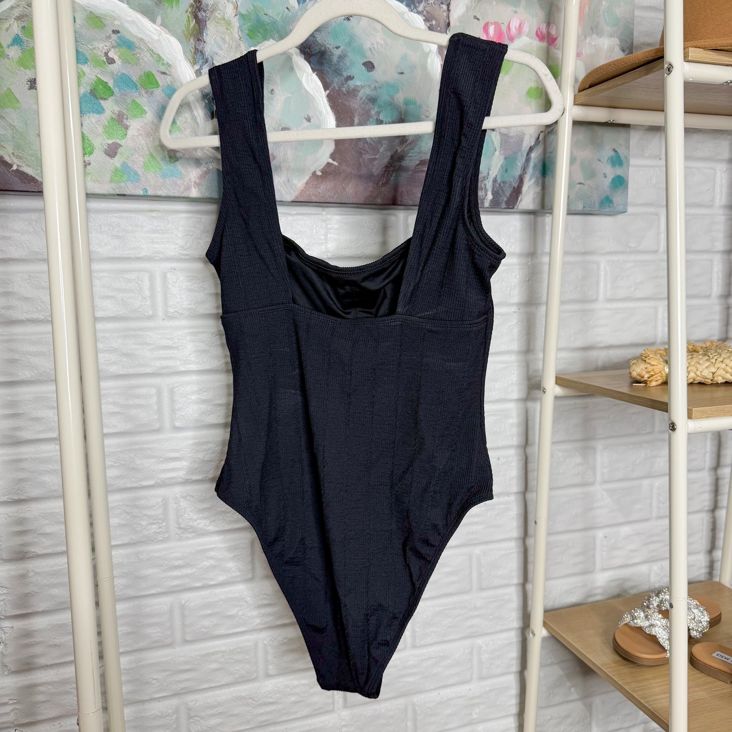 Cupshe x JJD New Provence Sun Black One-Piece Swimsuit (M)