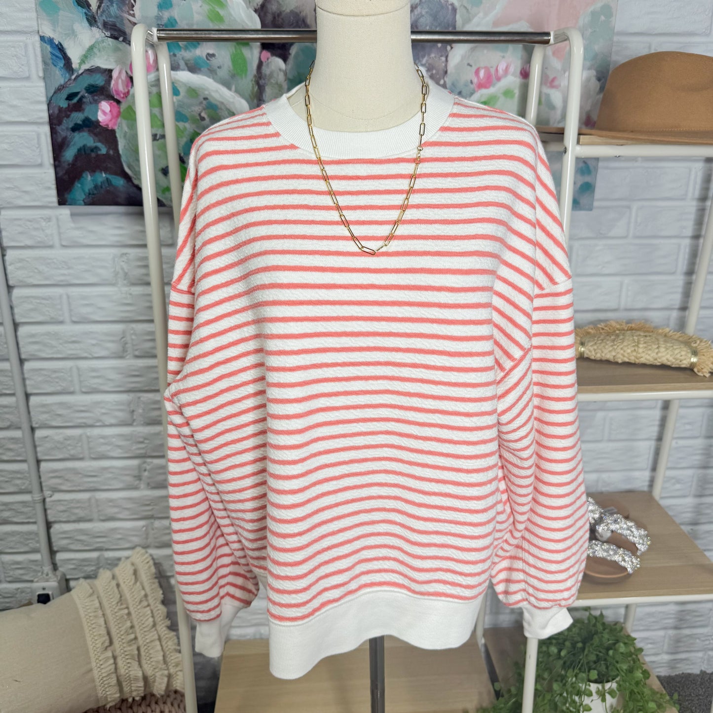 American Eagle Striped Oversized Sweater (XS)