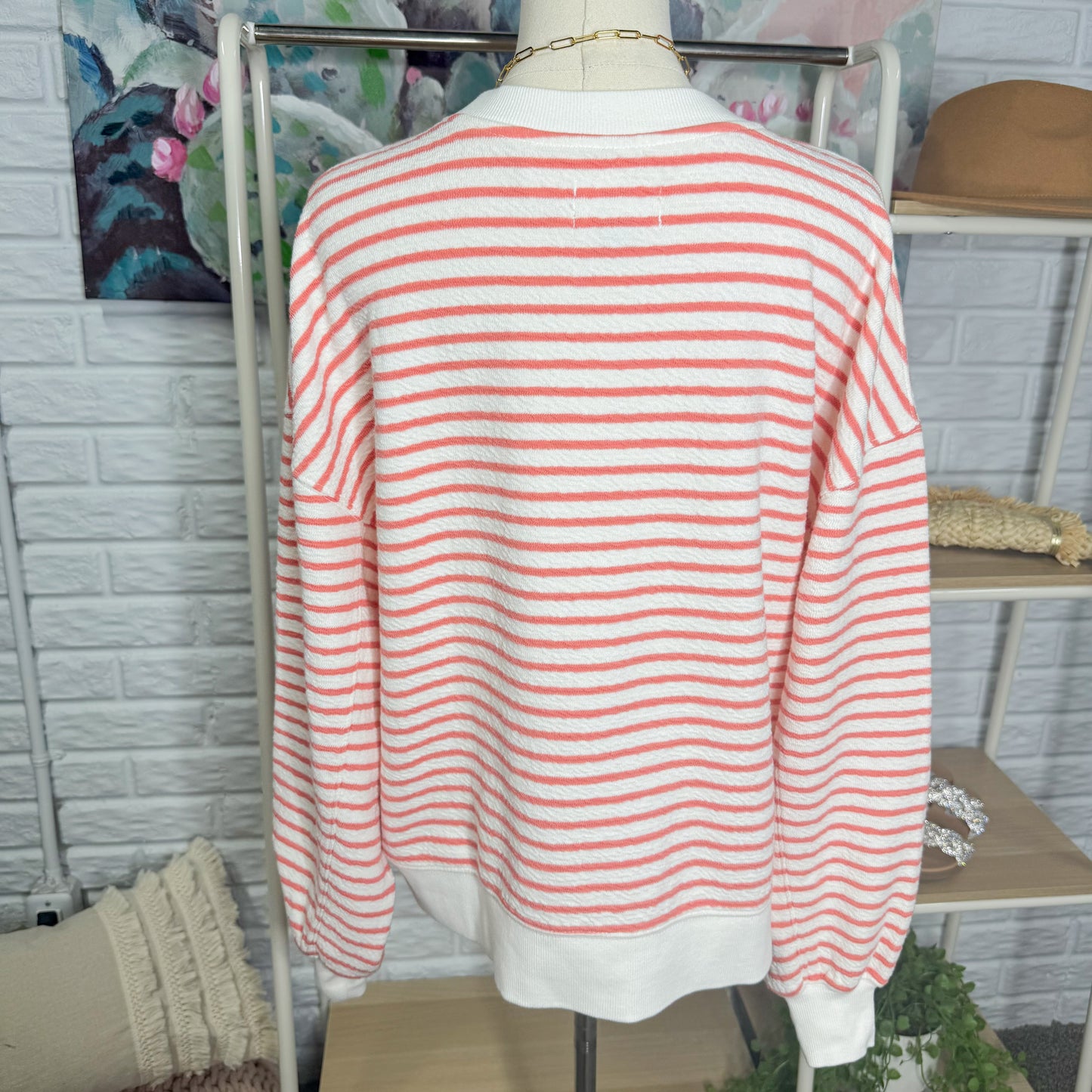 American Eagle Striped Oversized Sweater (XS)