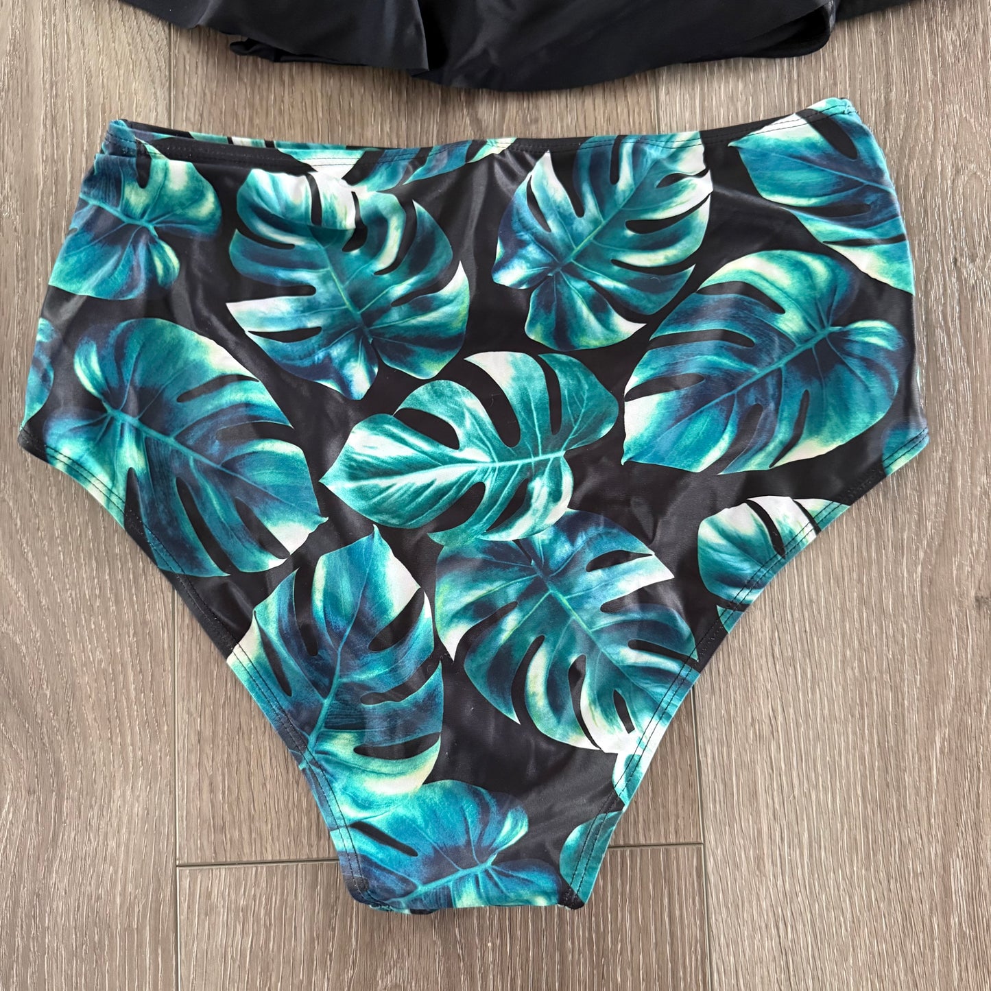 Tempt Me High Waisted Ruffle Halter Bikini (L)